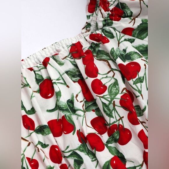 CIDER CHERRY BOW SHORT SLEEVE BLOUSE - Picture 4 of 9